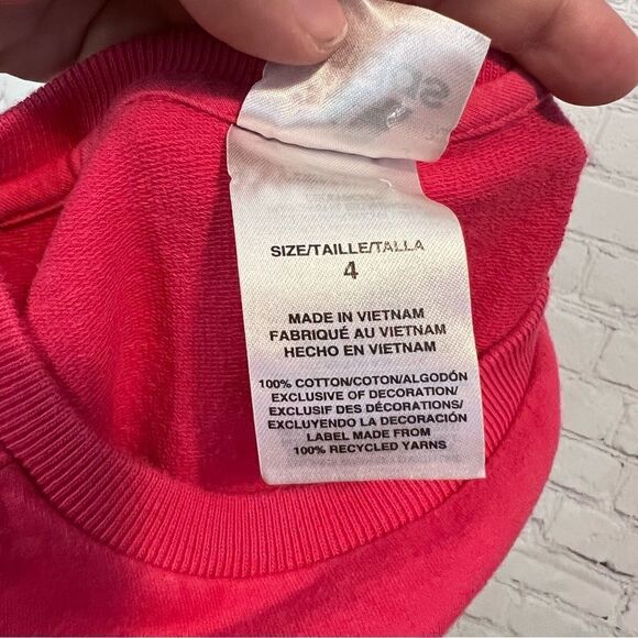 Adidas Toddler Girls Long Sleeve Sweater Top Size 4 Pink Logo Embroidered - Picture 7 of 7